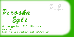 piroska egli business card